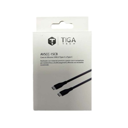 Tiga Tech AVSCC - 1SCB: Cavo in Silicone USB2.0 Type-C a Type-C – Affi